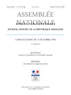 o Mardi 27 février 2018 ASSEMBLÉE NATIONALE o mardi 27 f 233 vrier