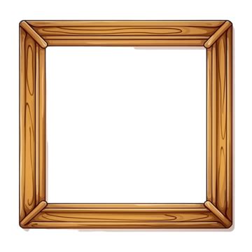 Wood Frame In Cartoon Style, Frame, Border, Wood PNG Transparent Image and Clipart for Free Download