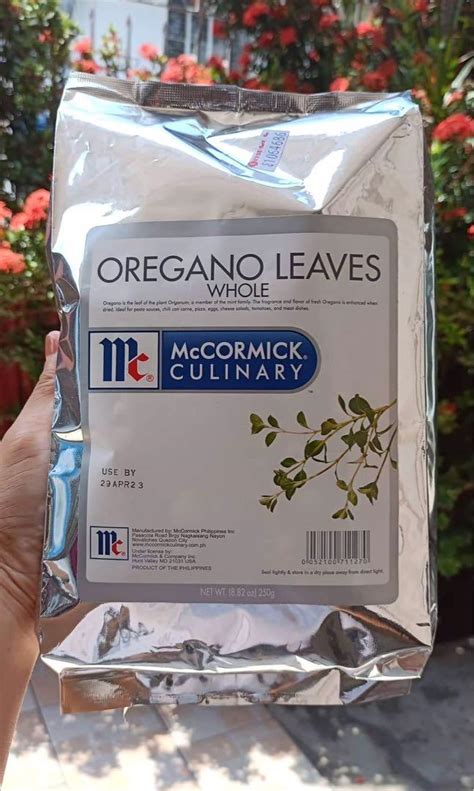 Mccormick Oregano Leaves Whole G Food Drinks Spice Seasoning