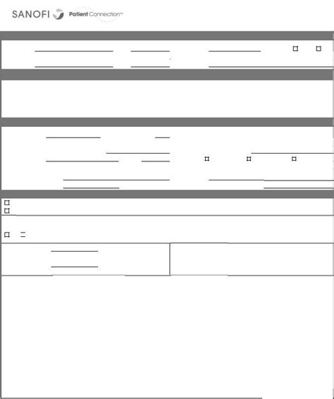 Sanofi Patient Assistance Form Fill Out Printable Pdf Forms Online