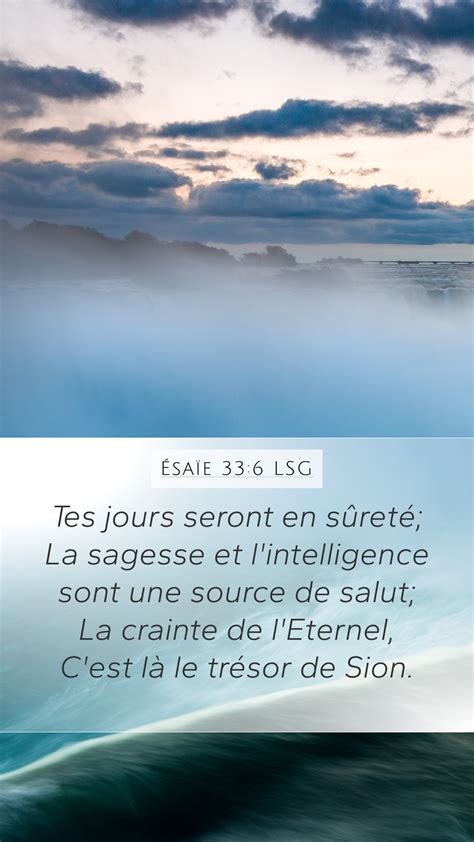 Ésaïe 33 6 LSG Mobile Phone Wallpaper Tes jours seront en sûreté La