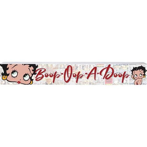 Betty Boop Boop Oop A Doop Wide Wooden Sign