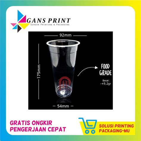 Jual SABLON CUP HOK 22 OZ MODEL SLIM 9 GRAM BISA CETAK 200 PCS Shopee