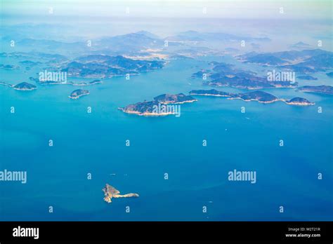 Aerial View Of The Beautiful Geoje Island At South Korea Stock Photo