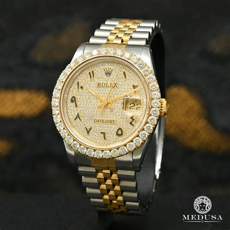 Rolex Watch Rolex Gold Date 34mm Nugget Mens Watch Medusa Jewelry