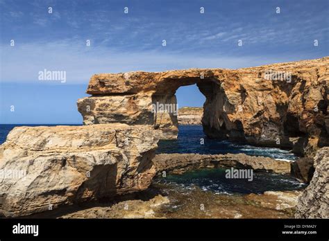 Azure Window In Dwejra Bay Gozo Malta Stock Photo Alamy