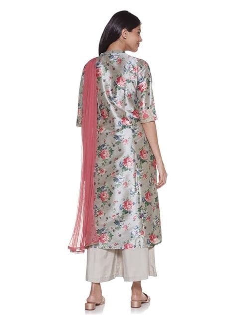 Buy Vark By Westside Multicolour A Line Floral Ethnic Set For Women