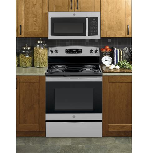 GE - JVM3160RFSS - GE® 1.6 Cu. Ft. Over-the-Range Microwave Oven ...