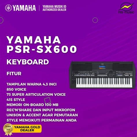 Hls Music Yamaha Psr Sx600 Portable Keyboard Original Lazada Indonesia