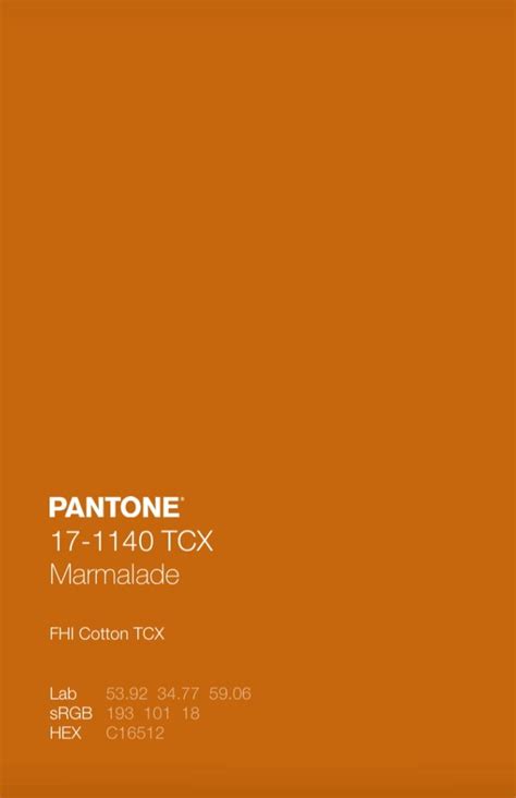 Pantone Marmalade Color Palette