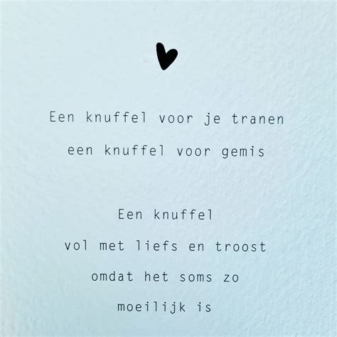 Troostplekje Met Troostgedicht Knuffel Troostcadeau Webshop