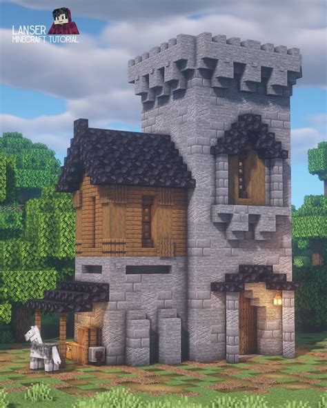 Medieval Tower(House) In Minecraft | Minecraft houses, Minecraft castle ...