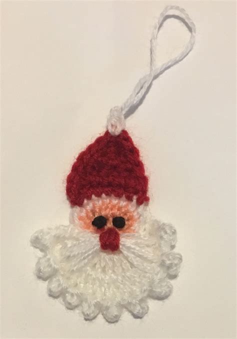 Crochet Santa Ornament