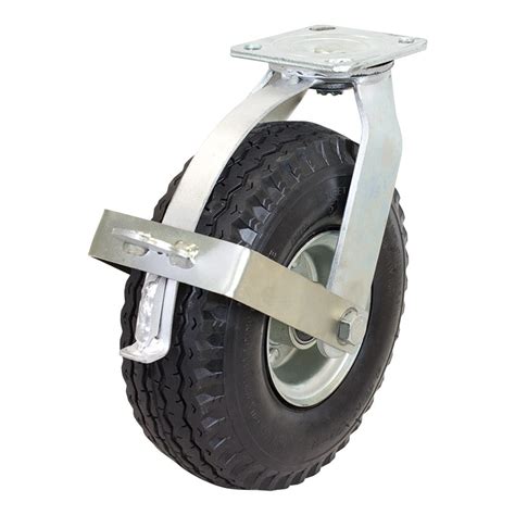 250mm Pneumatic Wheel 180kg Capacity Castor With Brake S1067b