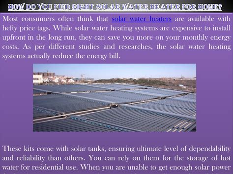 Ppt Solar Water Heater For Home Northern Lights Solar Solutions Powerpoint Presentation Id