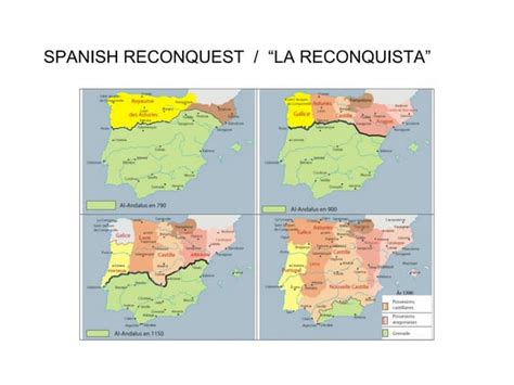 Reconquista timeline by centuries and map