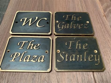 Brass Bench Plaque Memorial Nameplate Bench Name Plate Solid