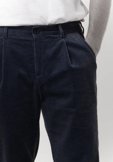 Blauwe Scotch And Soda Chino Blake Corduroy Pleated Chino Omoda