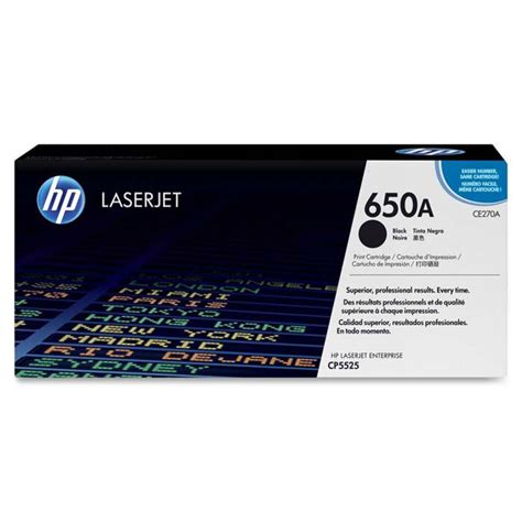 TONER HP 650A HP CE270A NEGRO HP CP5525 CE270A