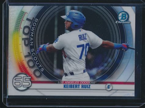 Keibert Ruiz Bowman Chrome Scouts Top Dodgers Rookie Card Rc