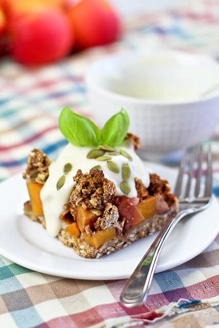 Healthy Spicy Pumpkin and Apple Crumble Squares • The Healthy Foodie