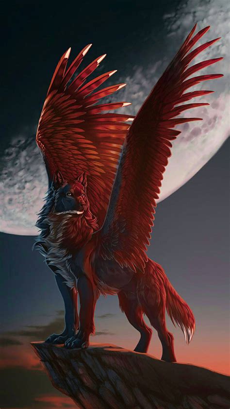 Anime Wolf With Wings