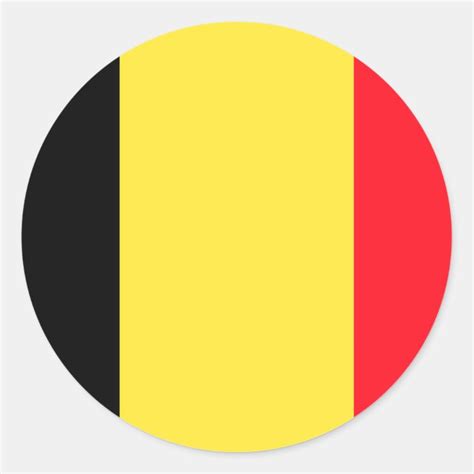 Belgium Flag Classic Round Sticker Zazzle