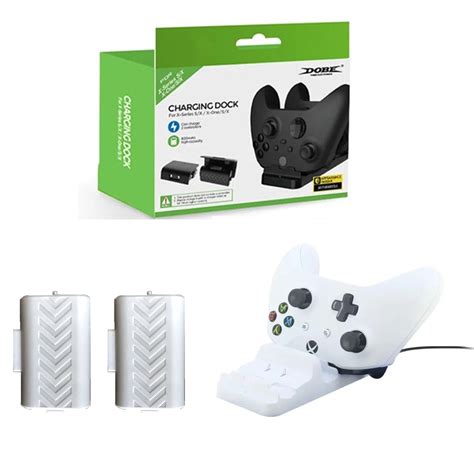 Kit Carregador Controle Dock Xbox One Series S X Bateria Bco No