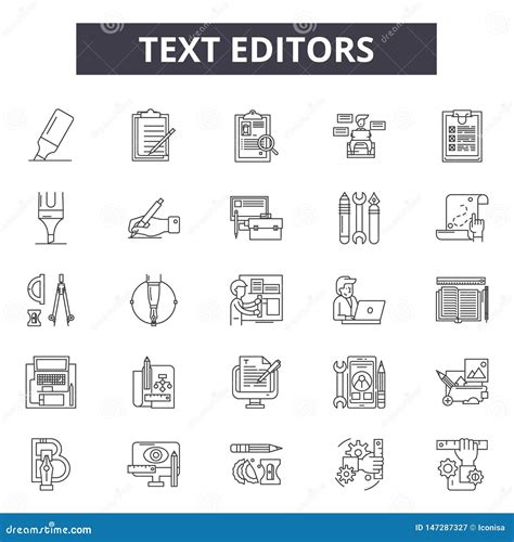 Los Editores De Texto Alinean Los Iconos Muestras Sistema Del Vector