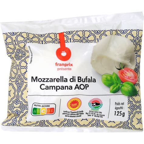 Mozzarella Di Bufala Campana AOP Franprix 125g Sur Franprix Fr