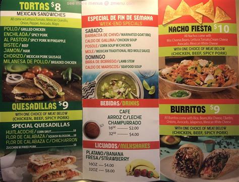 Menu at Taco House restaurant, New Brunswick, 115 French St