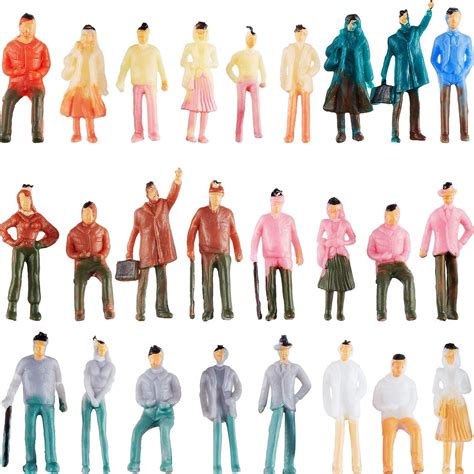 Gejoy 100 Piezas Figuras de Personas Modelos de Trenes Arquitectónicos