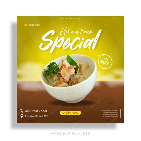 Premium Vector Modern Food Menu Flyer Design For Social Media Template