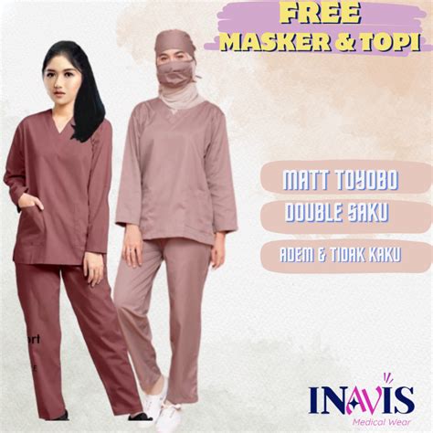 Jual Oka Baju Kesehatan Seragam Oka Lengan Panjang Variasi Warna