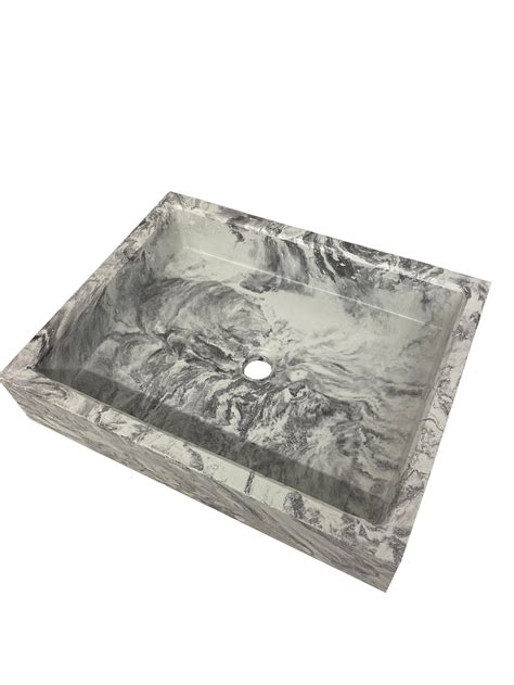 Marble Rectangle Bathroom Vessel Sink | Etsy