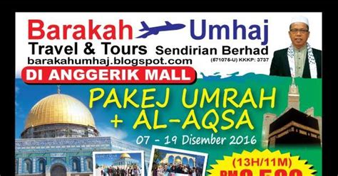 Barakah Umhaj Travel Tours Pakej Umrah Al AqsaTahun 2016 7 19