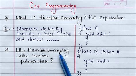 Function Overriding In C Learn Coding Youtube