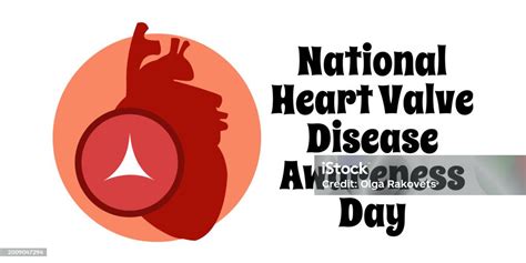 National Heart Valve Disease Awareness Day Simple Horizontal Banner Or