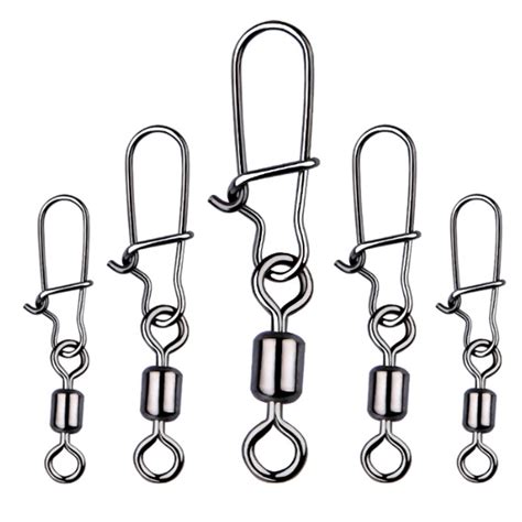 Fishing Swivels Snap Swivel Type Multiple Sizes Available 50Pk Adsports