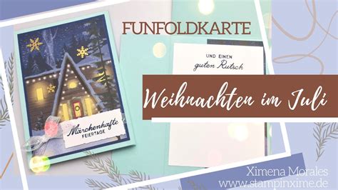 Stampin Up Weihnachtliche Funfoldkarte Bogo Bonustage