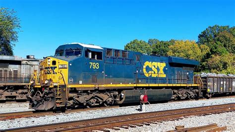 Csx Freight Train M Headed Southbound Monroe Nc With Csxt In