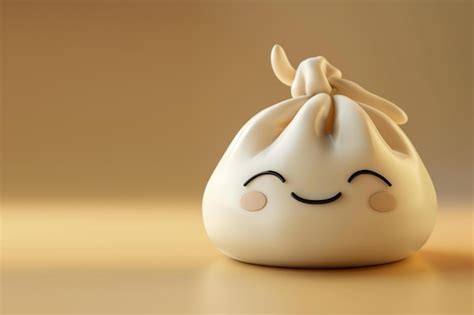 Premium Photo Smiling Anthropomorphic Dumpling Character D