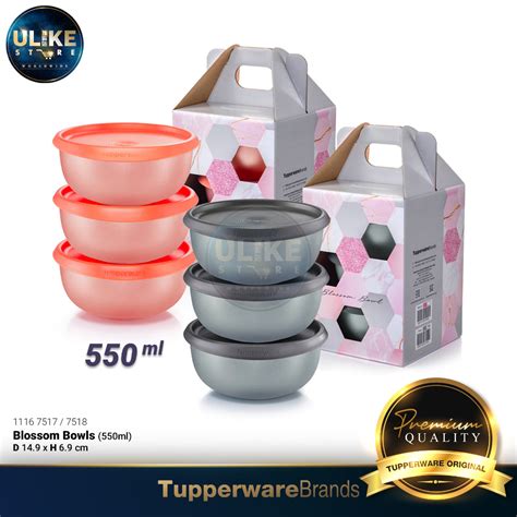 Tupperware Blossom Bowl Tupperware Set Tupperware Raya Set 2023 Airtight Food Container Hadiah