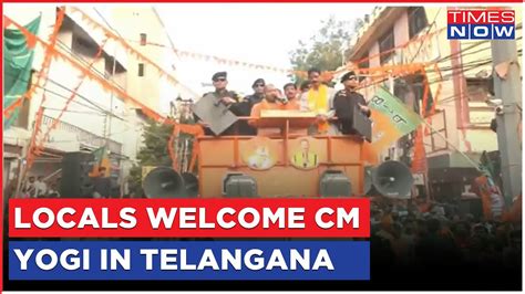 Yogi Adityanath Campaigns In Telangana Locals Raise Bulldozer Baba