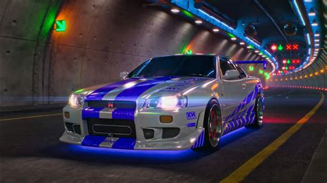 Nissan Skyline Gt R R34 Ambient Tunnel Drive 4k Ultra Hd 60fps