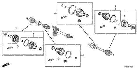 Front Driveshaft Set Short Parts 2013 Honda Civic 4 Door EX L KL 5AT