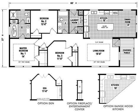 Double Wide Floor Plans 3 Bedroom