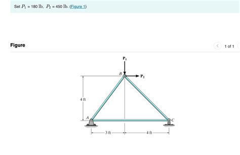 Solved Set P Lb P Lb Figure Determine The Force Chegg