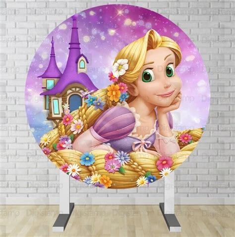 Painel Redondo Sublimado Rapunzel PNR1106