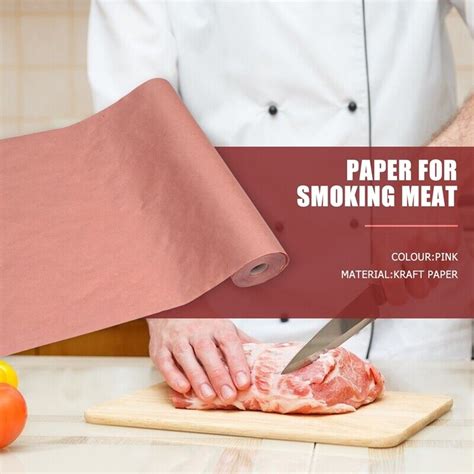 2X 45 7cmx53 Kraft Butcher Roll Food Grade Peach Wrapping For